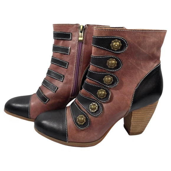 L’Artiste by Spring Step Lovech Leather Ankle Boots EU 37 US 6.5–7 - Picture 1 of 9